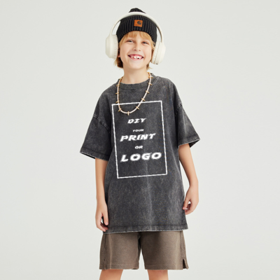 Kids Personalized Combed Cotton Washed T-shirt